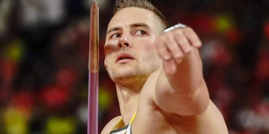 Johannes Vetters grosses Ziel: Olympia-Gold im Speerwerfen. F. Foto: Michael Kappeler/dpa