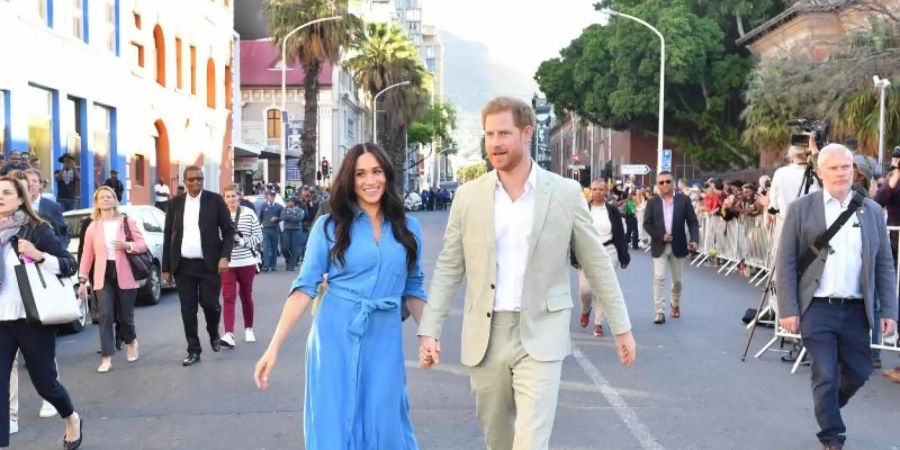 Harry und Meghan in Kapstadt. Foto: Mark Large/PA Wire/dpa