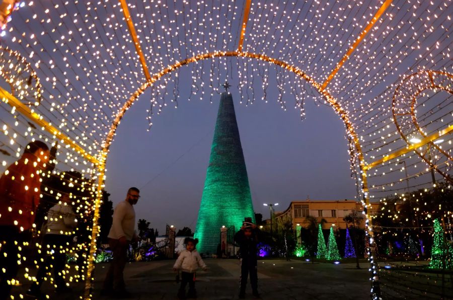 Weihnachtsbaum aus Plastikflaschen Libanon