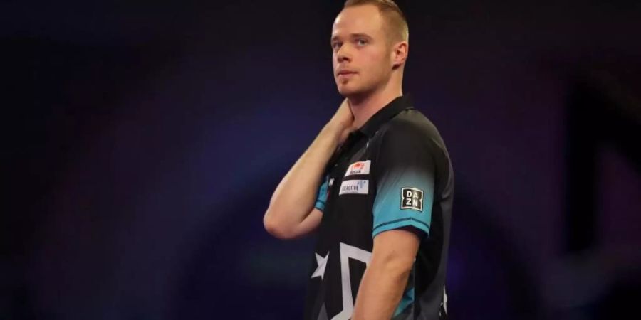 Max Hopp hat bei der Darts-WM den Einzug ins Achtelfinale verpasst. Foto: Bradley Collyer/PA Wire/dpa