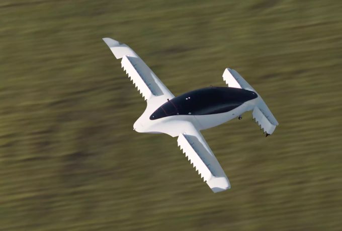Das Elektro-Flugtaxi des Herstellers Lilium bei einem Testflug. Elektro-Flugtaxi Lilium