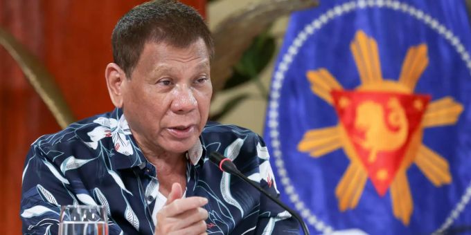 Rodrigo Duterte, Präsident von den Philippinen. Philippinen-Präsident Duterte