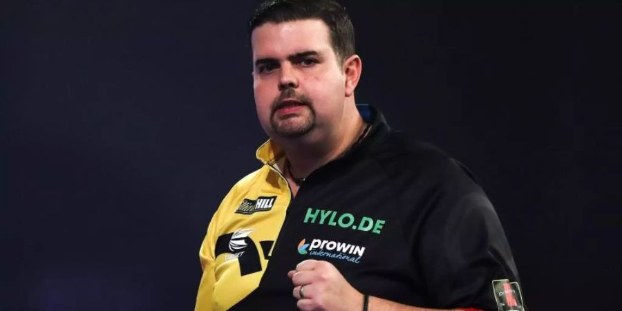 Wird den Auftakt der Darts-Saison 2021 zunächst als Kommentator begleiten: Gabriel Clemens. Foto: Kieran Cleeves/PA Wire/dpa