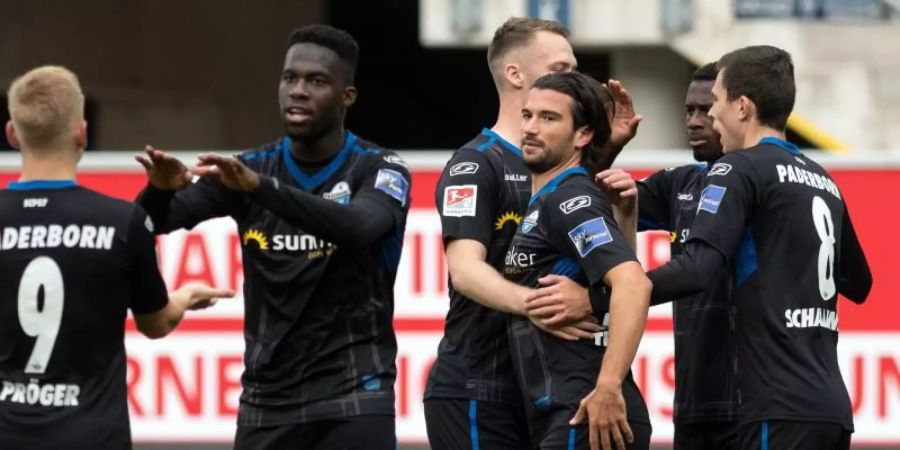 Der SC Paderborn feierte einen Heimsieg. Foto: Bernd Thissen/dpa