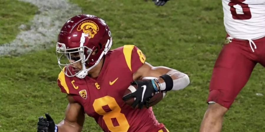 Amon-Ra St. Brown spielt derzeit für die University of Southern California. Foto: Keith Birmingham/The Orange County Register/AP/dpa