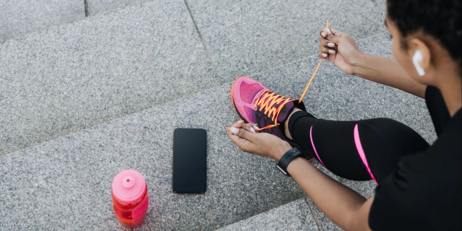 Training, Jogging, Frau, Smartphone