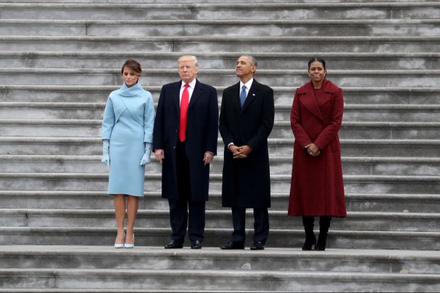 Solche Bilder wird es 2025 nicht geben. Die Obamas und die Trumps bei Donald Trumps erster Amtseinführung 2017.