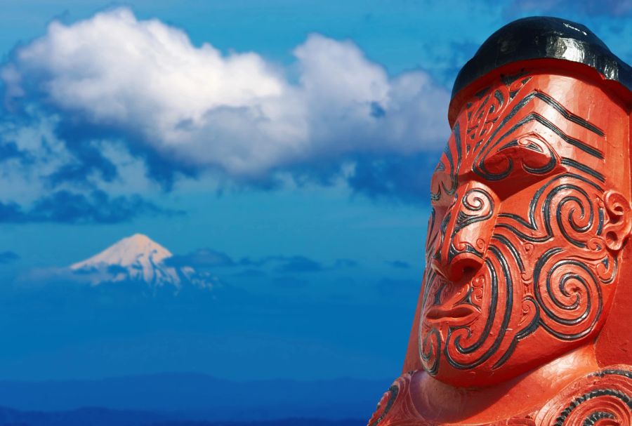 Maori Schnitzerei Mount Egmont