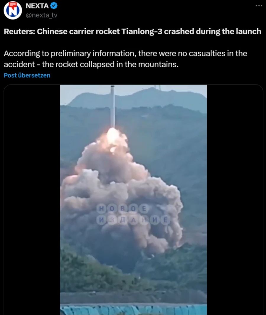 rakete tianlong 3 explosion