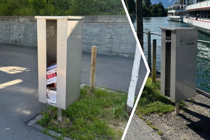 Pizza Müll Boxen Thun