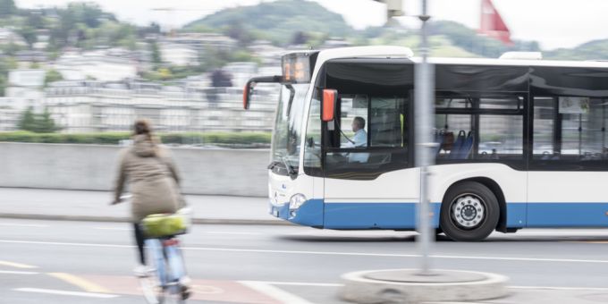 Ein Bus der Verkehrsbetriebe Luzern. Luzern Bus