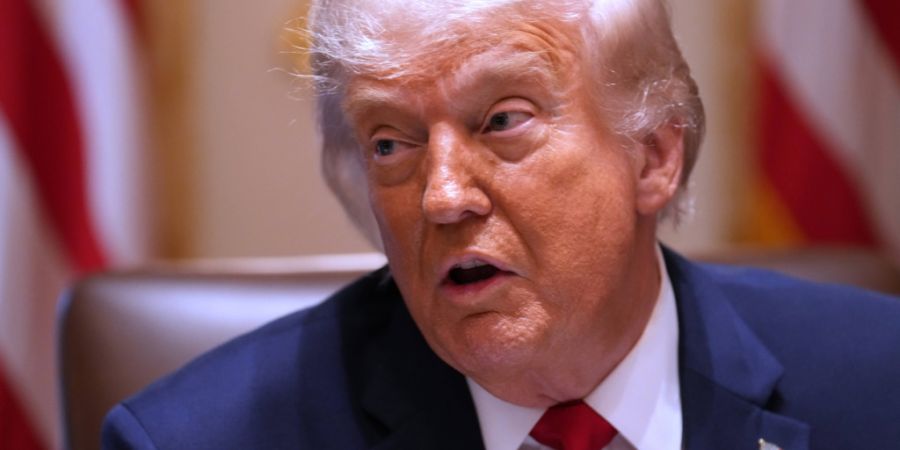 Donald Trump, Präsident der USA, spricht während einer Kabinettssitzung im Weißen Haus. Foto: Jacquelyn Martin/AP/dpa