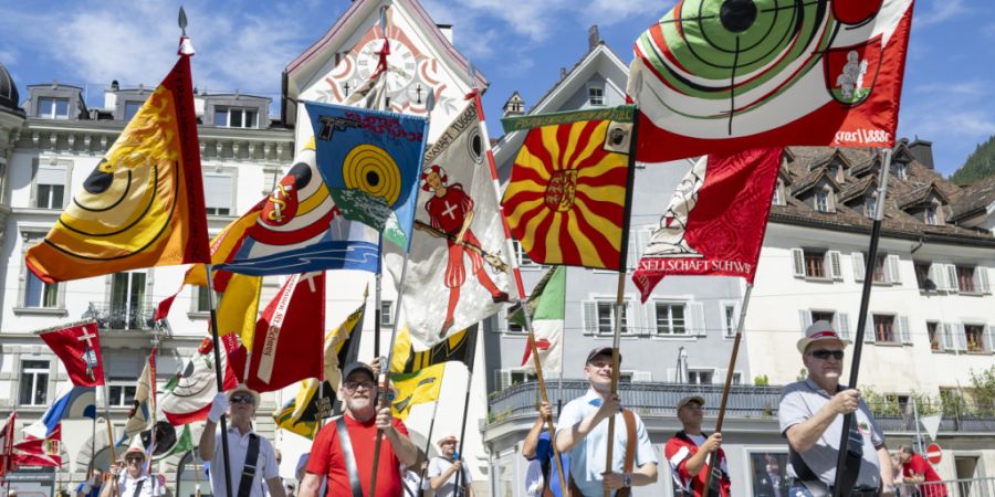 Teil des Eidgenössischen Schützenfestes war auch ein Festumzug durch die Churer Innenstadt. (Archivbild)