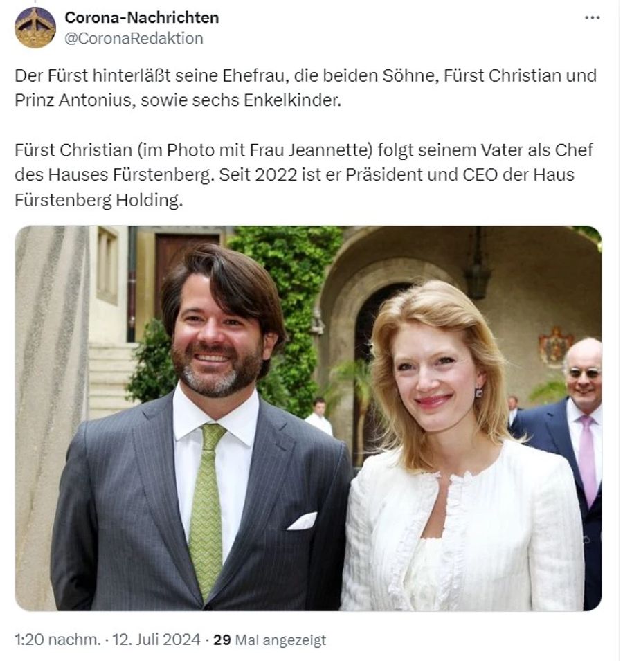 Fürst Fürstenberg Twitter