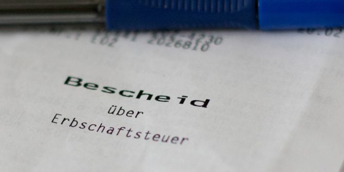 Erbschaftssteuer Bescheid