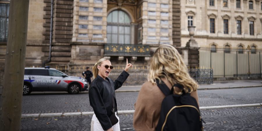 Touristen am Louvre