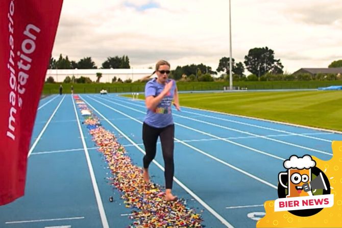 Legosteine Sprint barfuss