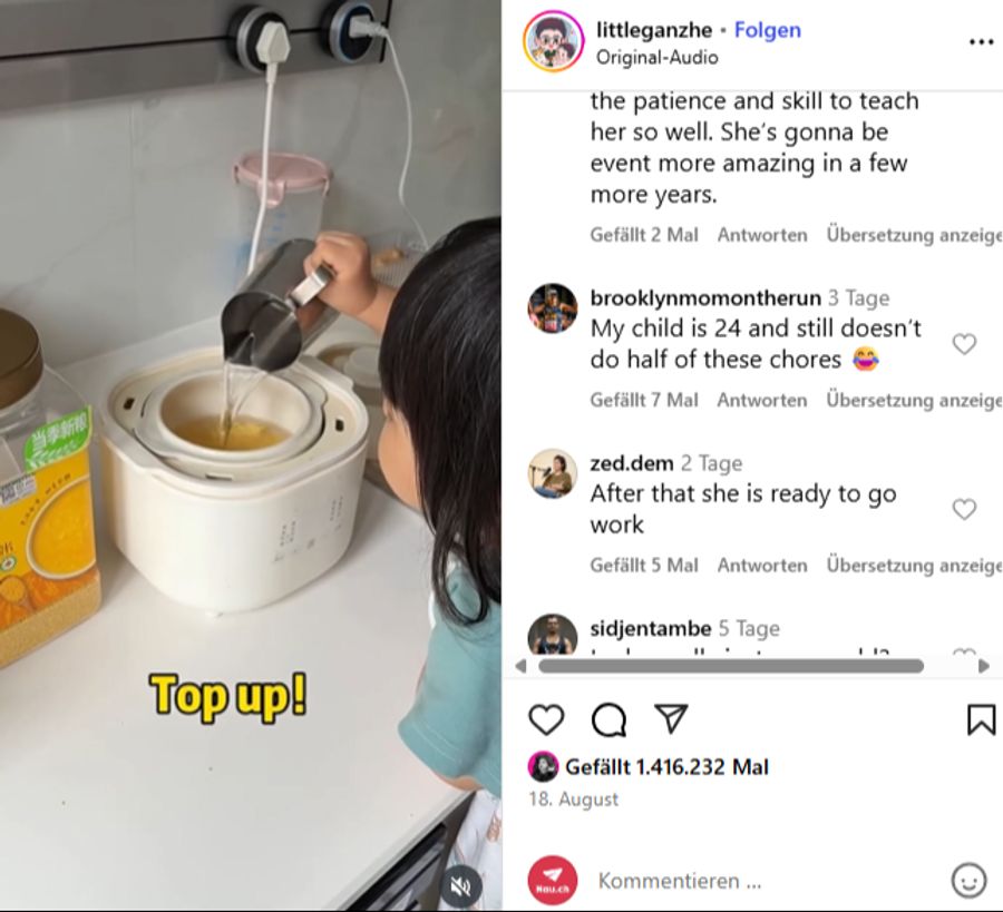 Essen zubereiten? Für dieses Wunderkind scheinbar reine Routine.