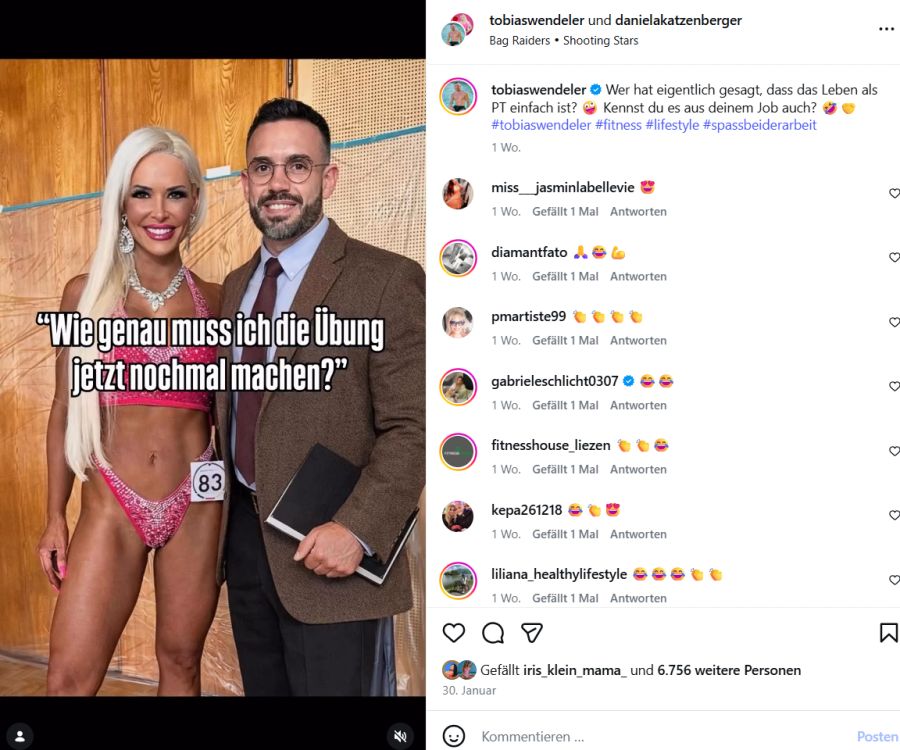 Ihr Personal Trainer Tobias Wendeler half ihr in den letzten zwei Jahren, Kilos zu verlieren und für die Wettkämpfe in Topform zu kommen.