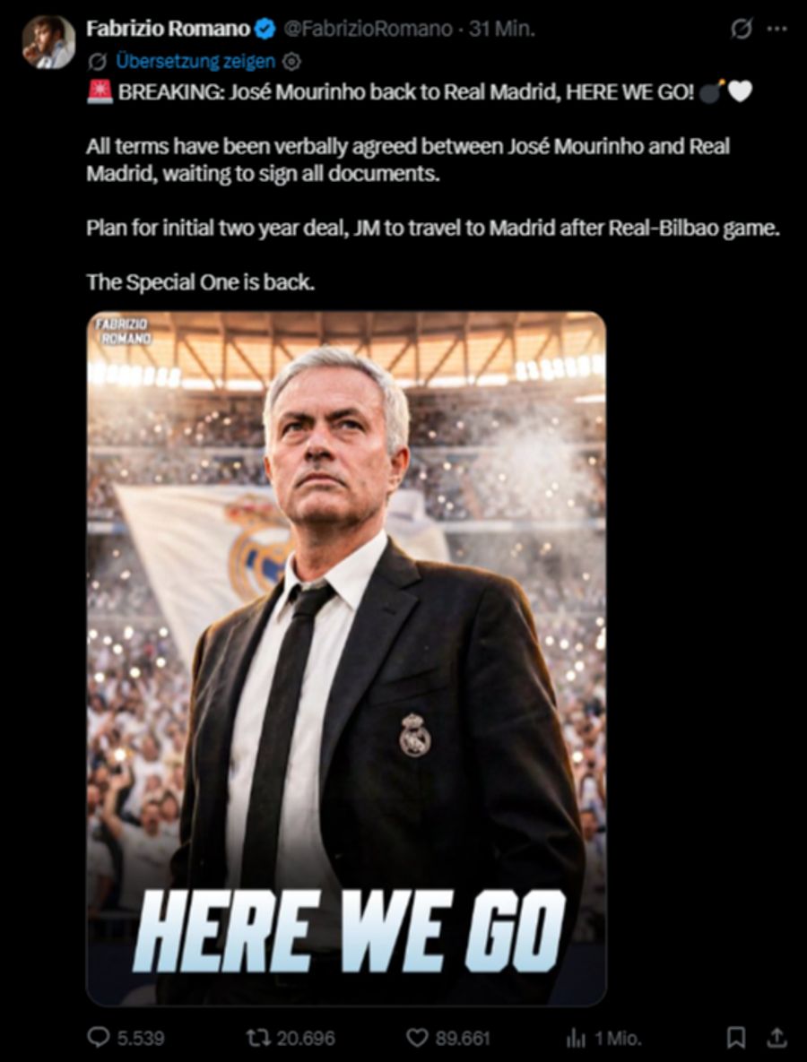 José Mourinho Real Madrid
