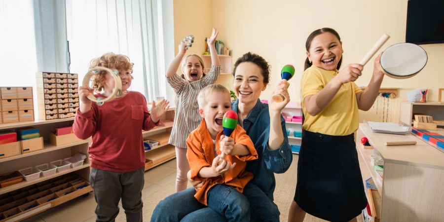 Instrument Musik Kinder Schule