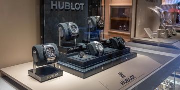 Schaufenster Hublot Uhren.