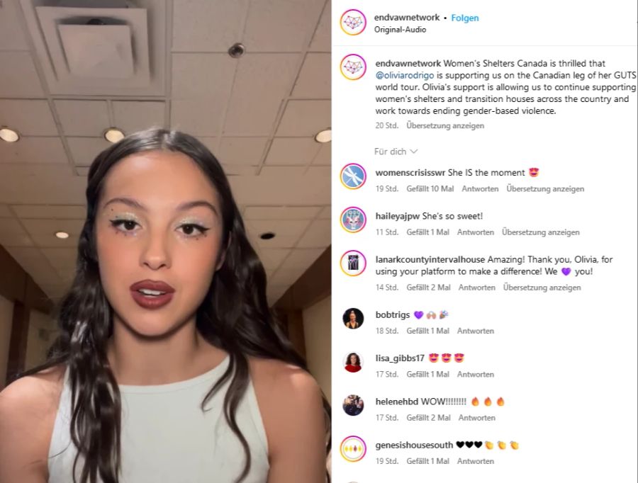 olivia rodrigo spenden frauenhäuser