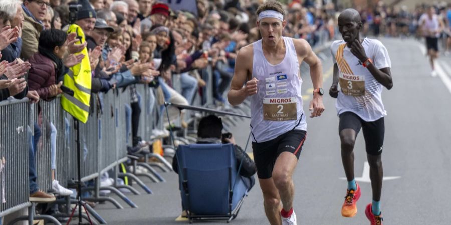 Matthias Kyburz beim Murtenlauf.