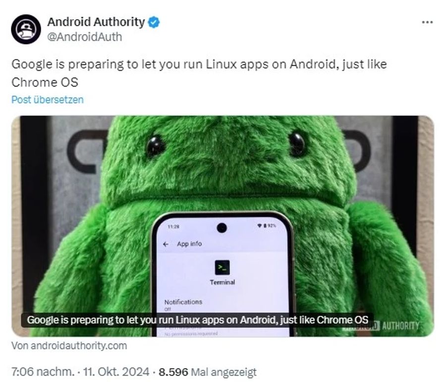 Android Linux Tweet