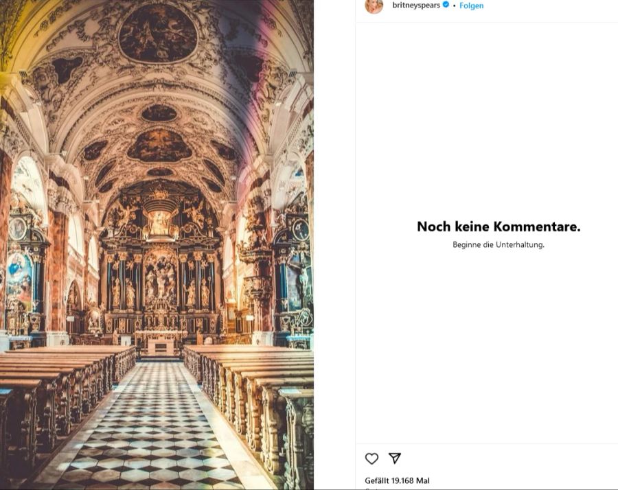 Auch das Foto einer Kirche hat Britney Speears hochgeladen. Hat sie sich dort geheiratet?