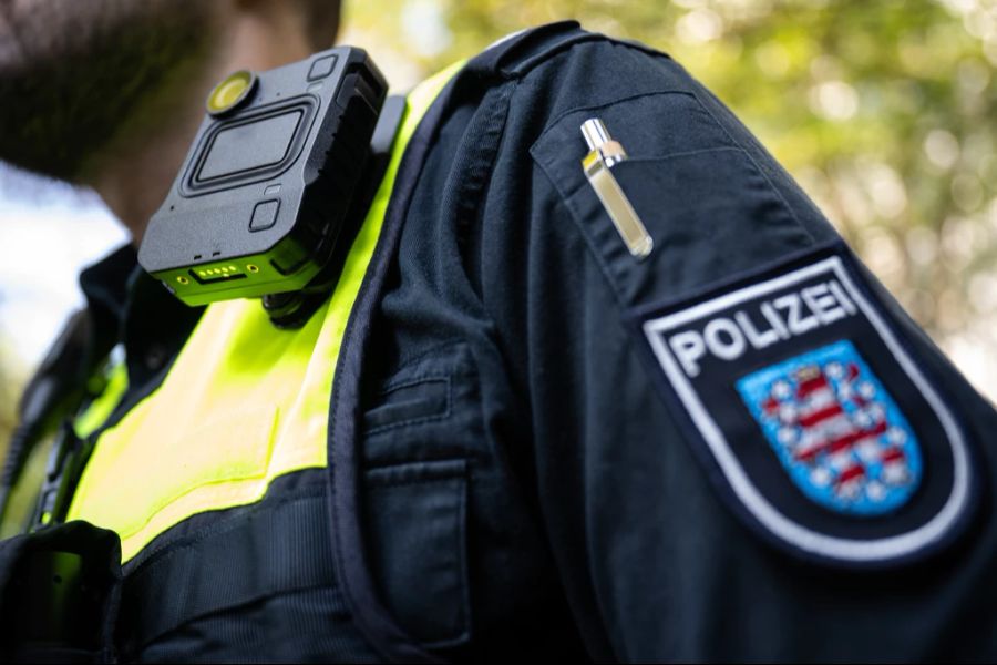 Polizist Polizeiabzeichen Wappen Thüringen