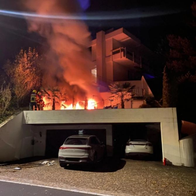 Brand Zug Festnahme Brandstiftung