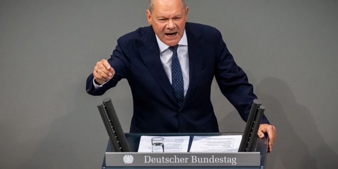 Bundeskanzler Oaf Scholz (SPD)