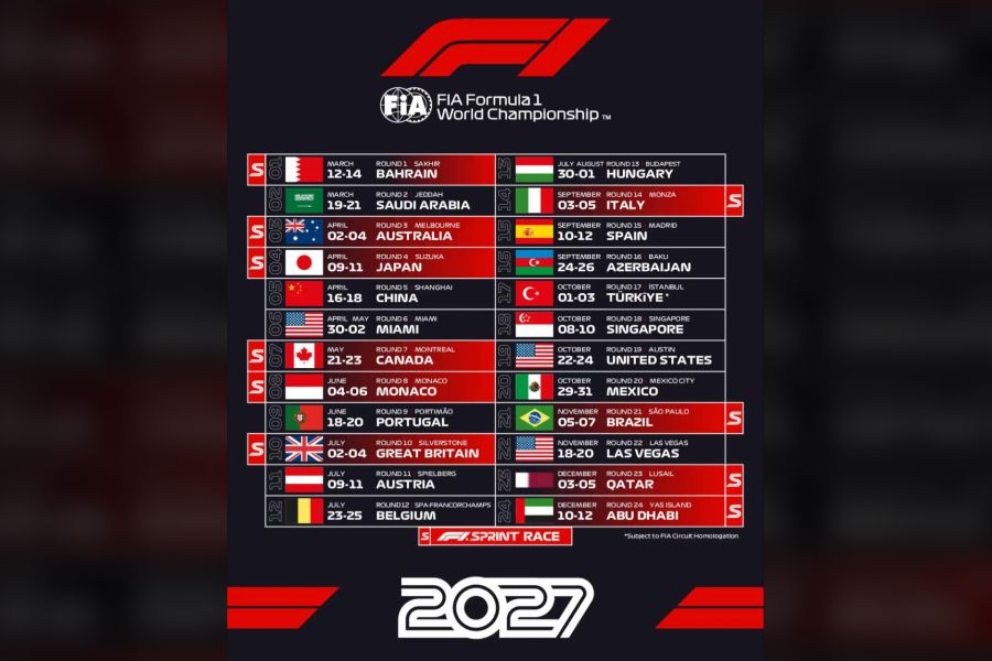 Formel 1 Kalender 2027