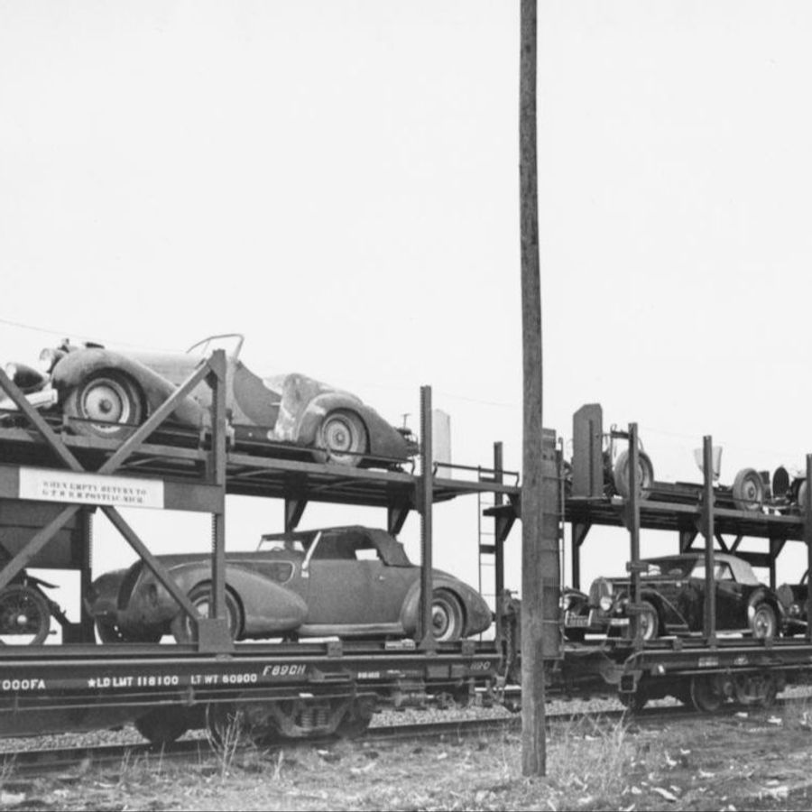 Verladung der Bugatti 1964