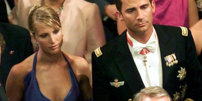 Norwegerin Eva Sannum und König Felipe im Jahr 2001. eva könig felipe