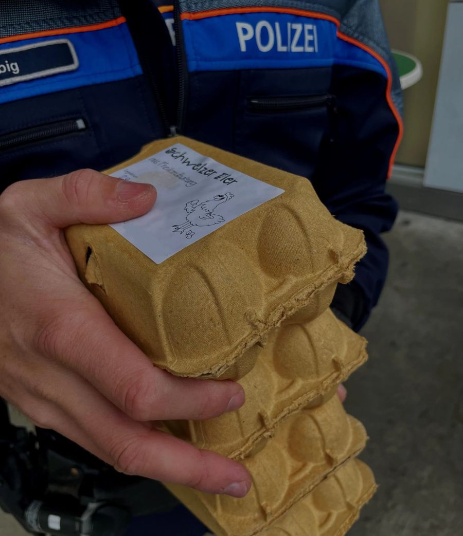 Beschlagnahmte Eier an Halloween