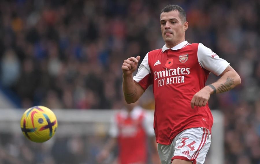 Defensives Mittelfeld: Granit Xhaka von Arsenal London.