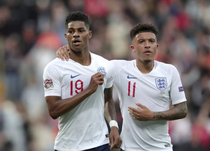 Auf ihre Tore-Beteiligungen wird England bei der EM 2020 zählen: ManUniteds Marcus Rashford (l.) und Dortmunds Jadon Sancho. Jadon Sancho