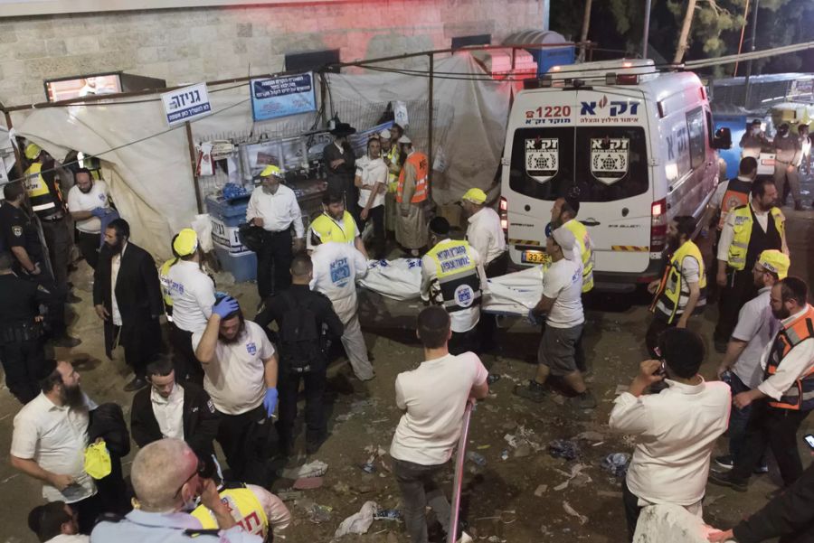 Der Schock in Israel ist gross: Wegen einer Massenpanik bei einem Pilgerfest sterben mindestens 44 Menschen.