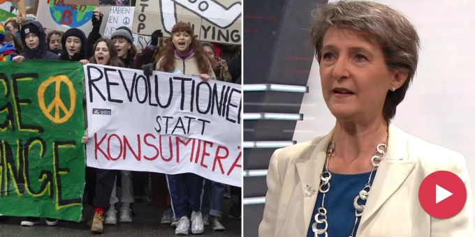 CO2-Gesetz - Klimastreik kritisiert Sommaruga wegen Aussage in «Arena»