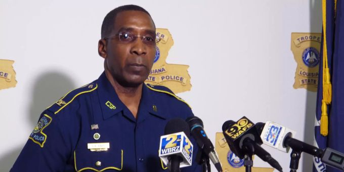 Leiter der Polizei in Louisiana, Lamar Davis, bei einer Konferenz. Ronald Greene