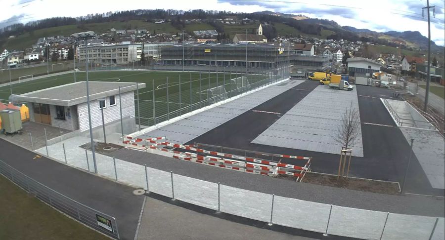 Baufortschritt der Dreifachturnhalle Eschenbach