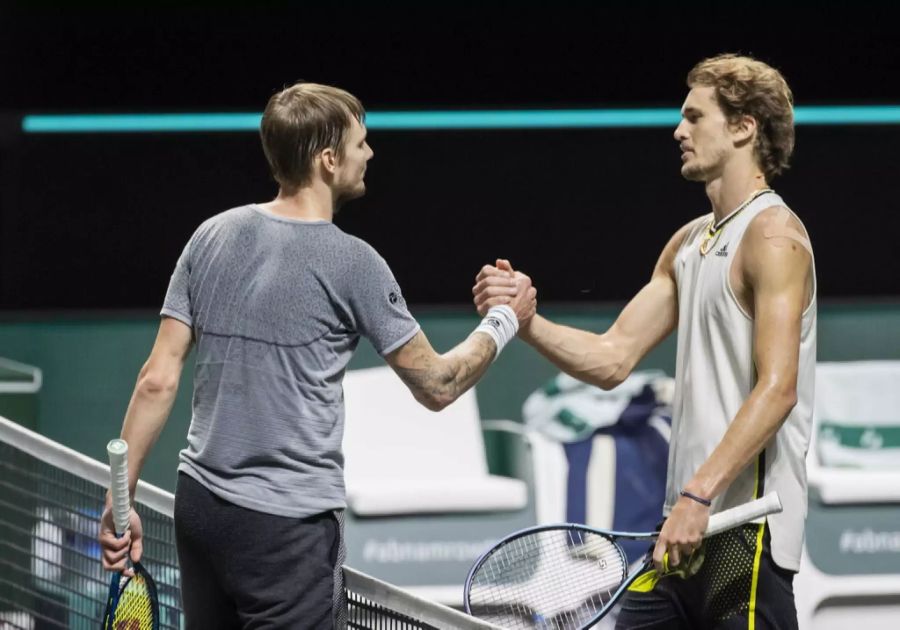 Alexander Zverev scheiterte zuletzt in Rotterdam bereits im Sechzehntelfinal am Kasachen Alexander Bublik.