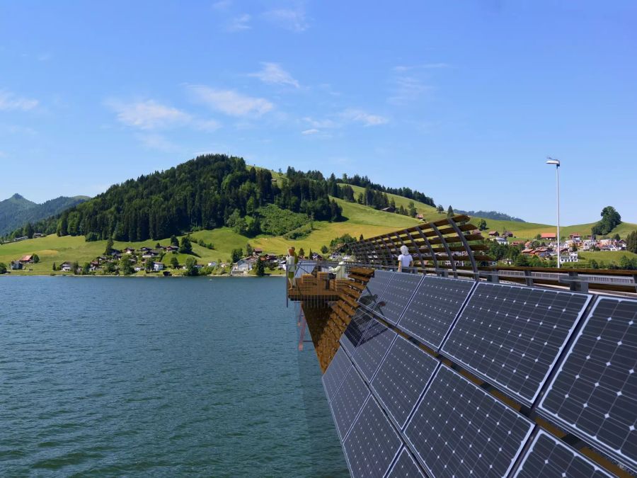 Solaranlage Holzsteg