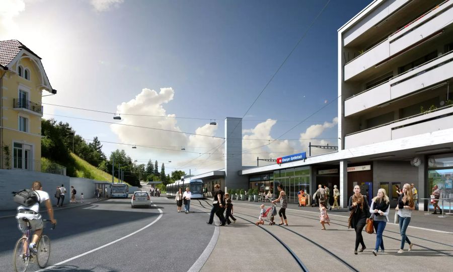 Limmattalbahn beim Bahnhof Killwangen