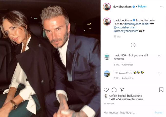 David Beckham und seine Victoria sind seit mehr als zwanzig Jahren verheiratet. David Beckham und Victoria