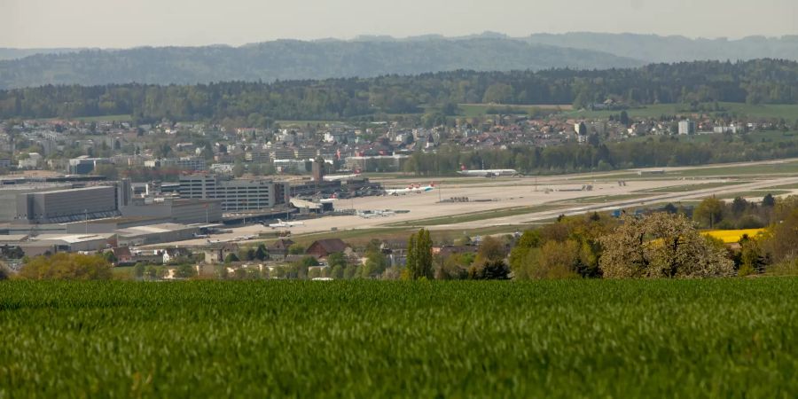 Das Flughafengelände in Kloten..