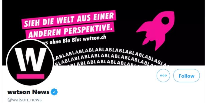 Das Twitter-Profil von Watson Watson