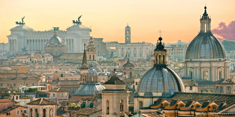 Blick auf die ewige Stadt Rom.